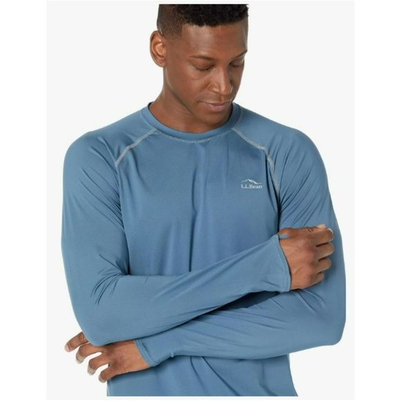 L.L. Bean Men's Swift River Cooling Long Sleeve Rash Guard Regular Size Large - Picture 2 of 12
